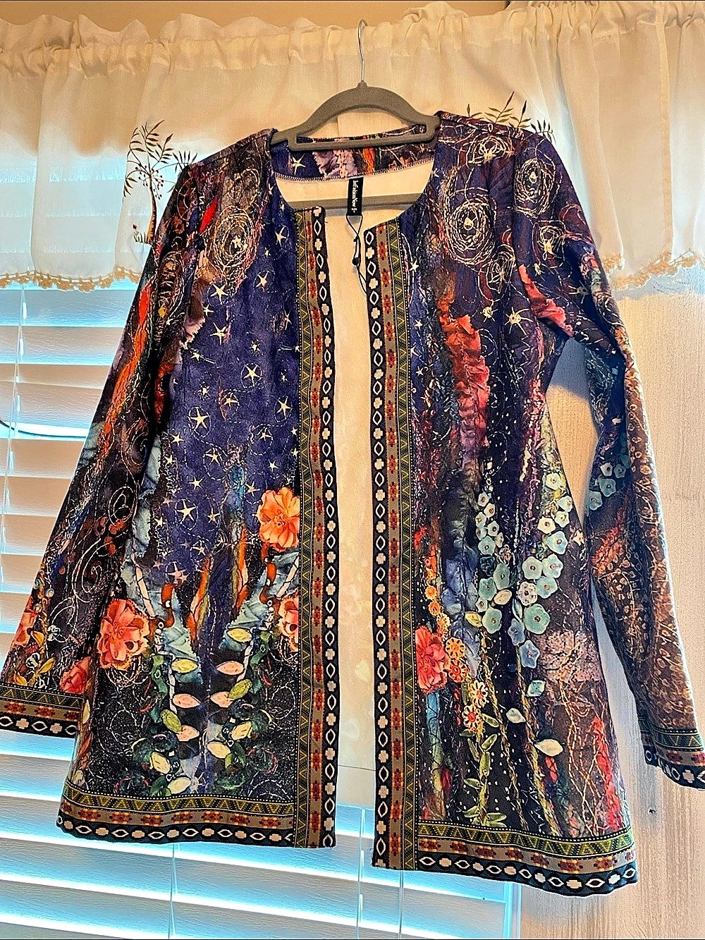 Just Fashion Now Printed Floral Jacket Size Small Like New
